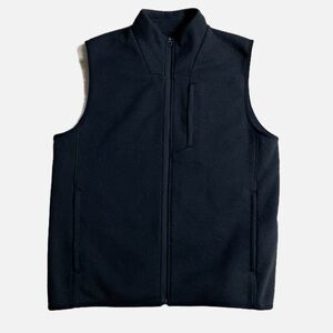 Lululemon Men's Sojourn Knit Vest Black Fleece Lined Full Zip Size XXL